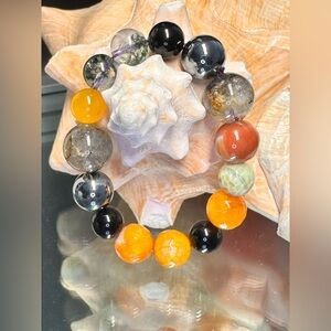 SOLAR FLARE  NATURAL STONES  Bracelet size 7”